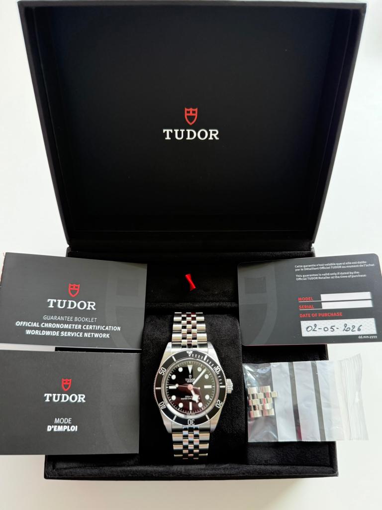 TUDOR Black Bay 41, Handtassen en Accessoires, Horloges | Heren, Overige merken, Staal, Staal, Polshorloge