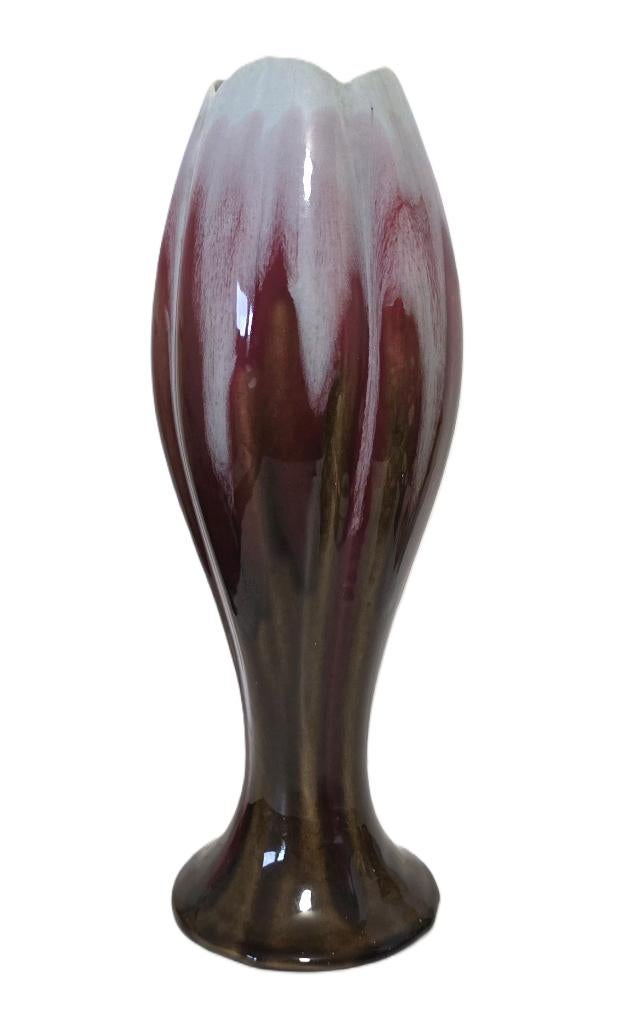 Grand vase tulipe antique en céramique., Antiquités & Art, Enlèvement ou Envoi