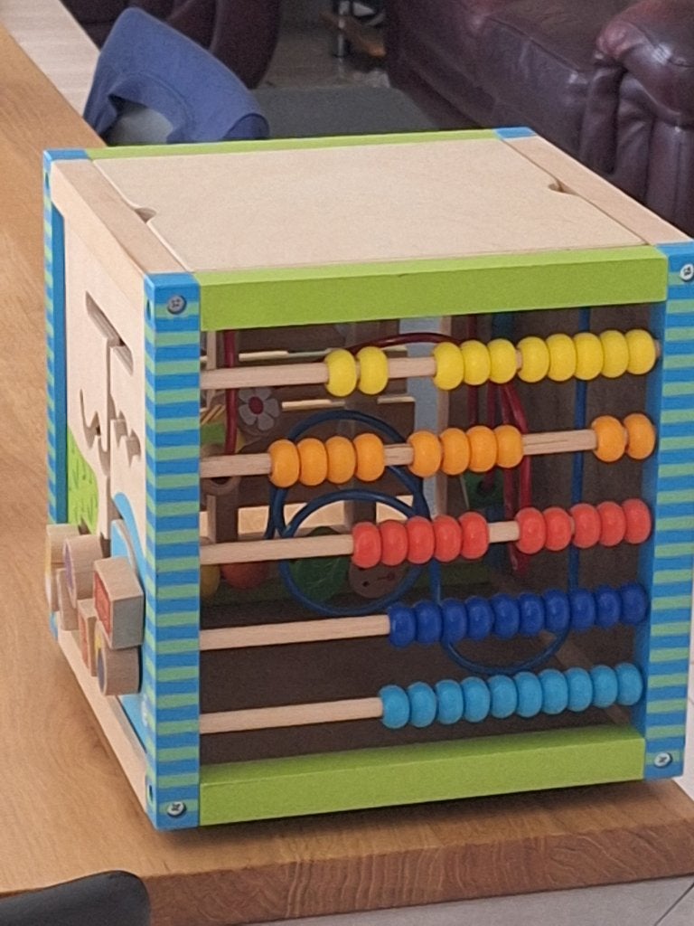 Houten speelkubus, Kinderen en Baby's, Ophalen, Zo goed als nieuw