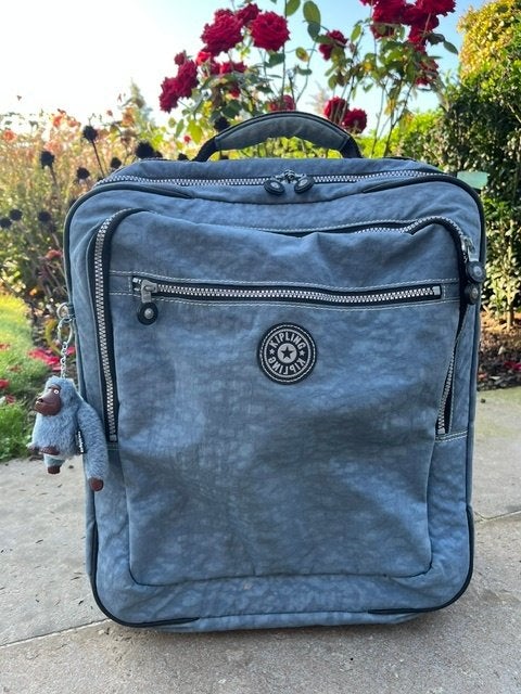 Stevige blauwe Kipling trolley  (44x35x20cm), Minder dan 50 cm, Ophalen of Verzenden, Zo goed als nieuw, 35 tot 45 cm