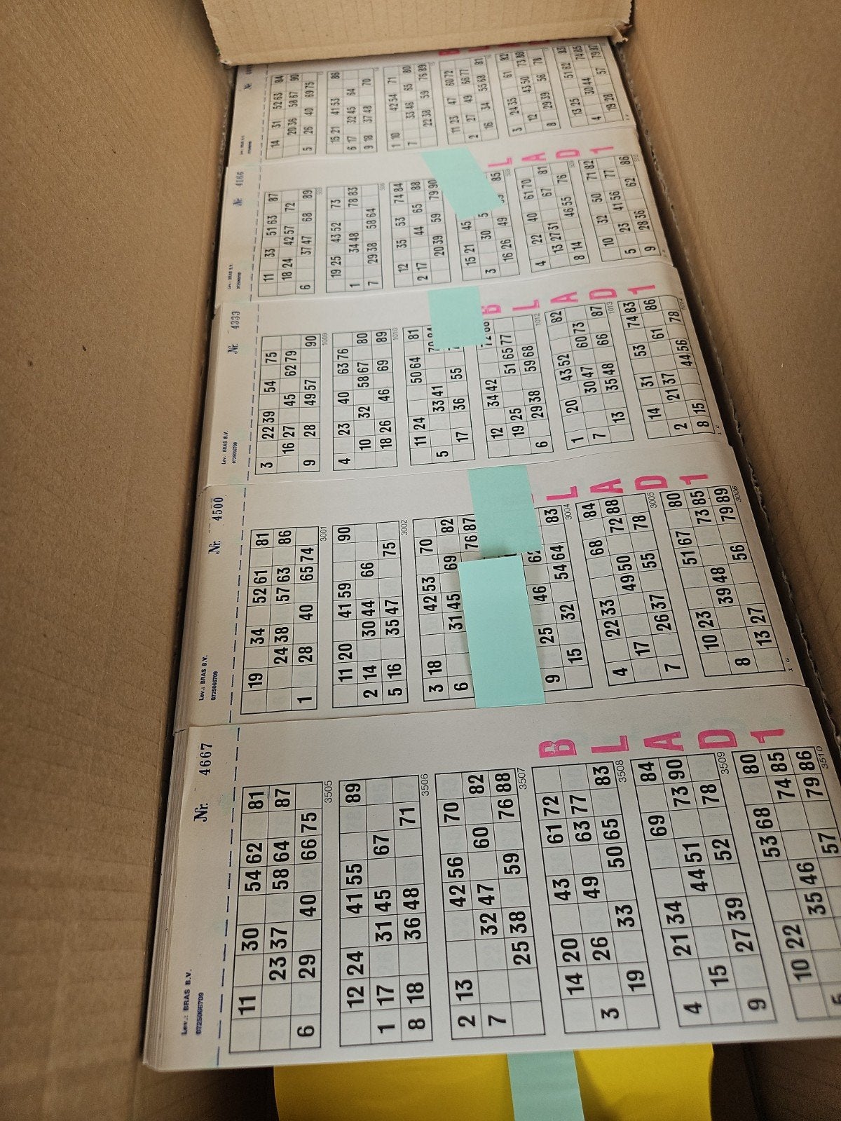 Bingo lotjes, Ophalen