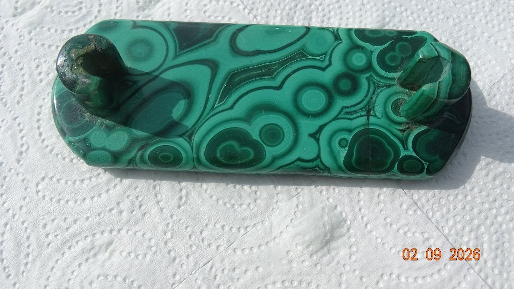 Porte photo  en malachite  pour 10x15 cm, Antiquités & Art, Fait main, Afrique, Autres matériaux, Vert