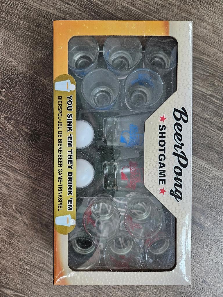 BeerPong shotgame, Een of twee spelers, Ophalen, Nieuw