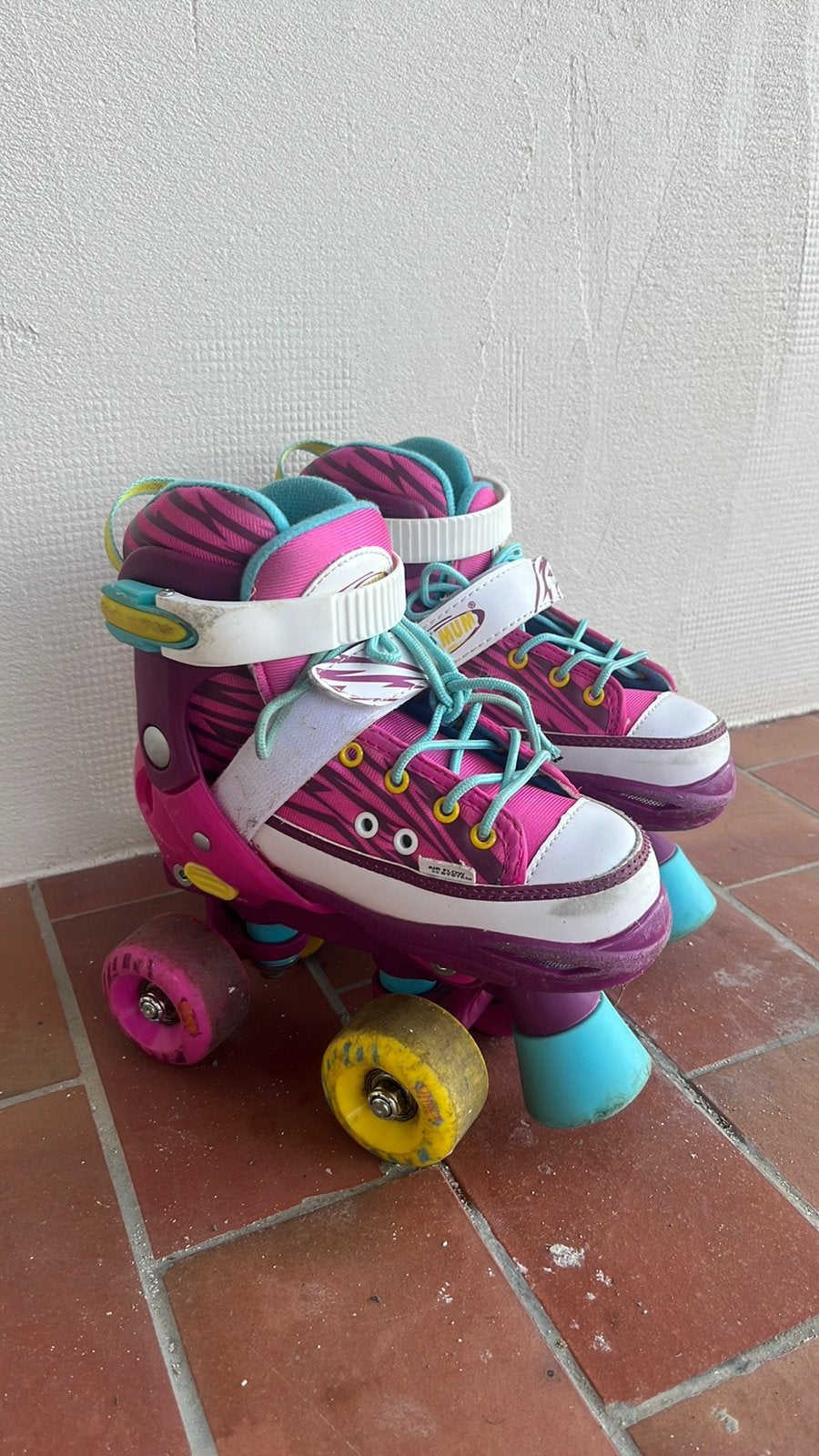 Optimum Kinder Rolschaatsen – Roze / Blauw, Kinderen en Baby's, Ophalen, Zo goed als nieuw