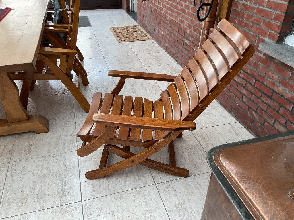 Veranda stoelen, Jardin & Terrasse, Enlèvement, Utilisé, Bois, Ajustable