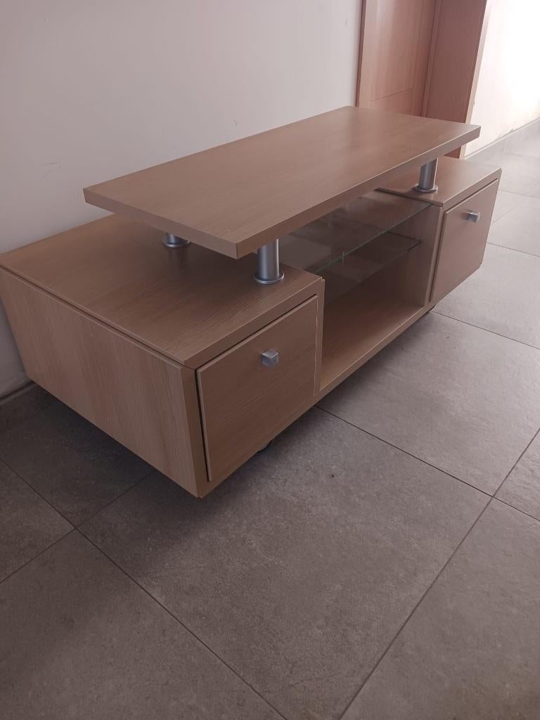 TV meubel op wielen, Huis en Inrichting, Ophalen, Gebruikt, 100 tot 150 cm, Minder dan 100 cm