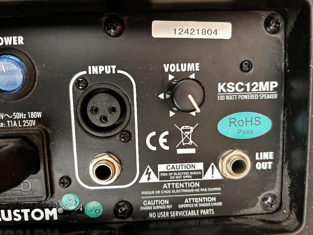 Monitor 100 Watt - KUSTOM-KSC12MP, Audio, Tv en Foto, Vloerstaande luidspreker, Gebruikt, 60 tot 120 watt, AUX-ingang