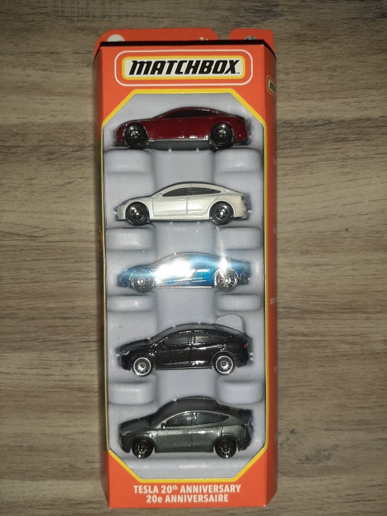 Matchbox 5-Pack Tesla 20th Anniversary, Hobby en Vrije tijd, Ophalen of Verzenden, Nieuw, Auto