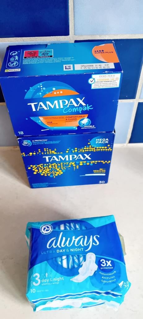 2 doosjes Tampax met applicator, Ophalen of Verzenden, Nieuw, Overige typen