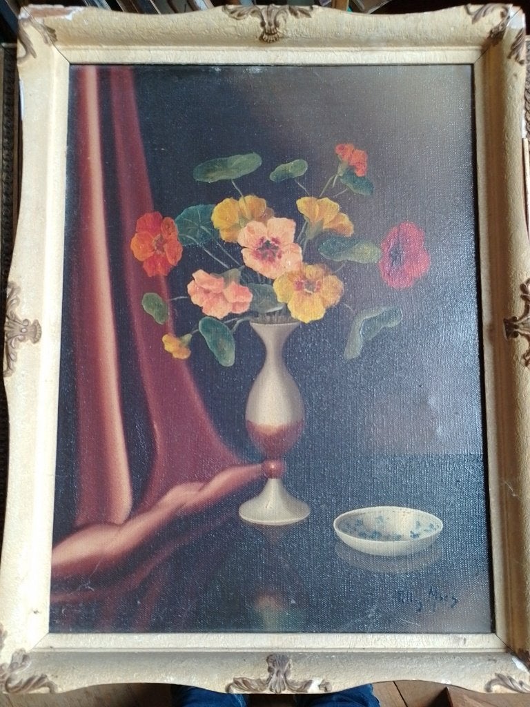 Tilly Moes  1899 - 1979  Oostindische-kers, Antiek en Kunst, Verzenden, Gesigneerd