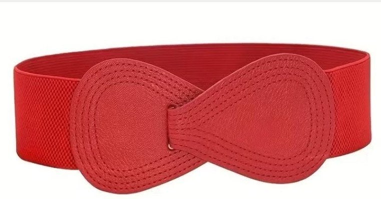 2 Elastische brede tailleriem(en) met strik - rood, NIEUW, Kleding | Dames, Riemen en Ceinturen, 5 cm of meer, Minder dan 80 cm