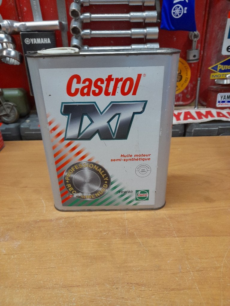 ancien bidon huile vide castrol txt 10w40, Collections, Envoi, Utilisé, Autres types