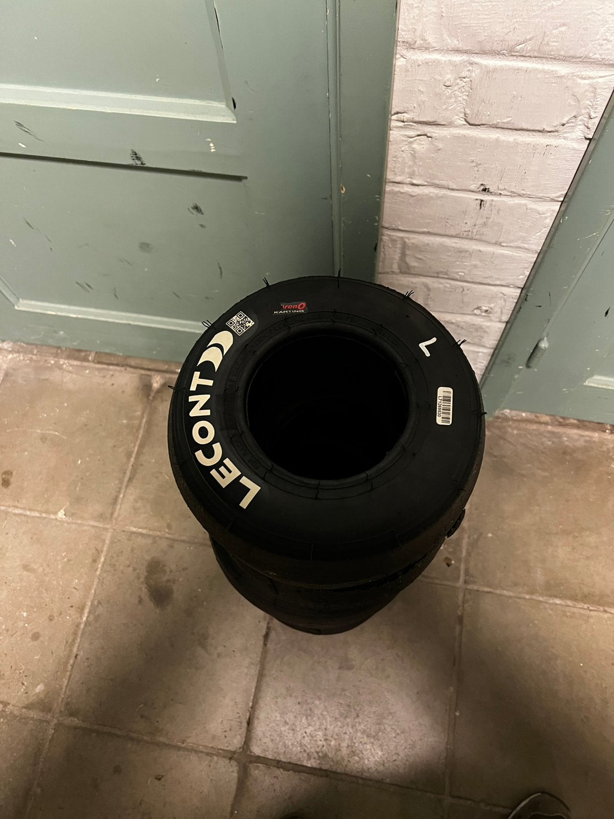 1 set de pneus slicks LeCont LPM à vendre, Enlèvement ou Envoi, Utilisé, Pièces Kart
