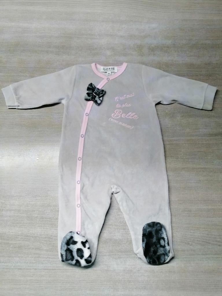 zacht pyjamaatje BULLE DE BB mt 68, Kinderen en Baby's, Babykleding | Maat 68, Ophalen, Zo goed als nieuw, Meisje, Nacht- of Onderkleding