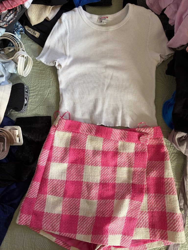 Jupe courte + haut pour femme - taille S, Enlèvement ou Envoi, Primark, Rose, Comme neuf