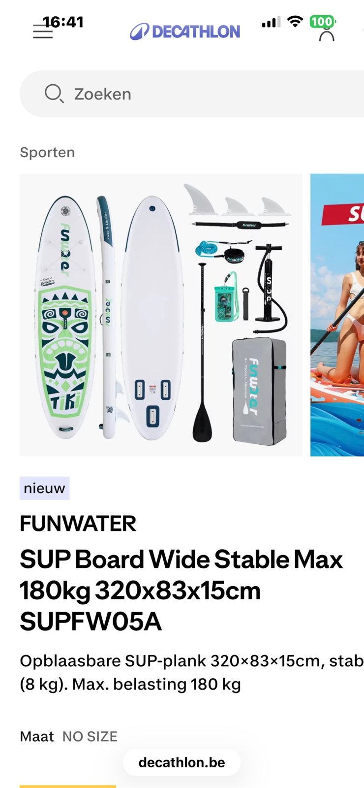 Funwater supp tikki uitvoering, Enlèvement, Comme neuf