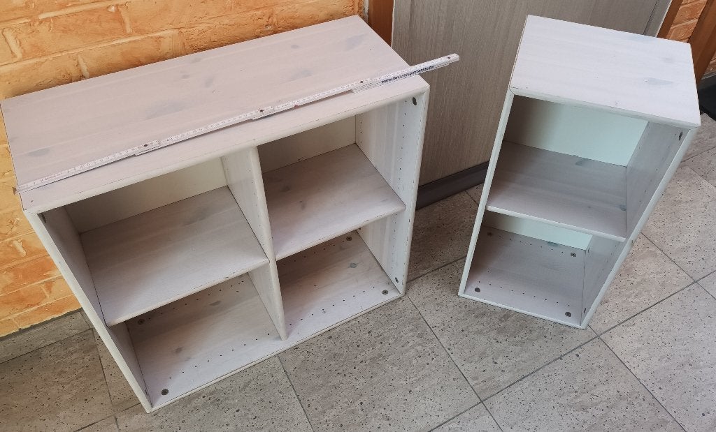 2 Meubles - Étagère- carré bois, Maison & Meubles, Enlèvement, Carré, Bois