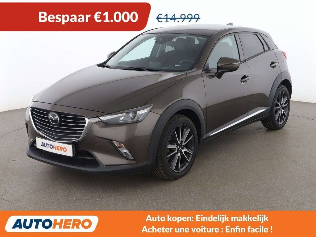 Mazda CX-3 2.0 Exceed AWD (bj 2017), Gebruikt, Bruin, https://public.car-pass.be/vhr/c3714f81-ea6c-4e95-8980-13b5f93b7037, Leder