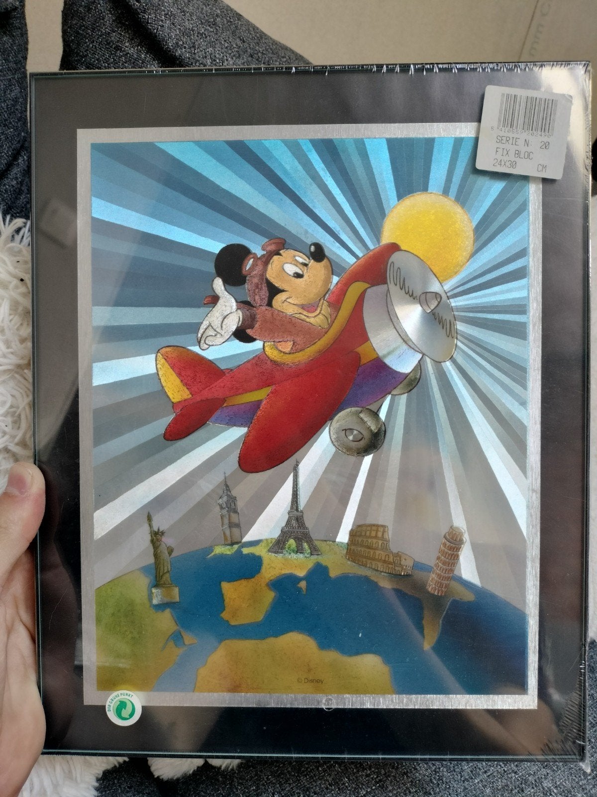 Walt Disney holografische ingelijste afbeelding Mickey Mouse, Antiek en Kunst, Kunst | Overige Kunst, Ophalen of Verzenden