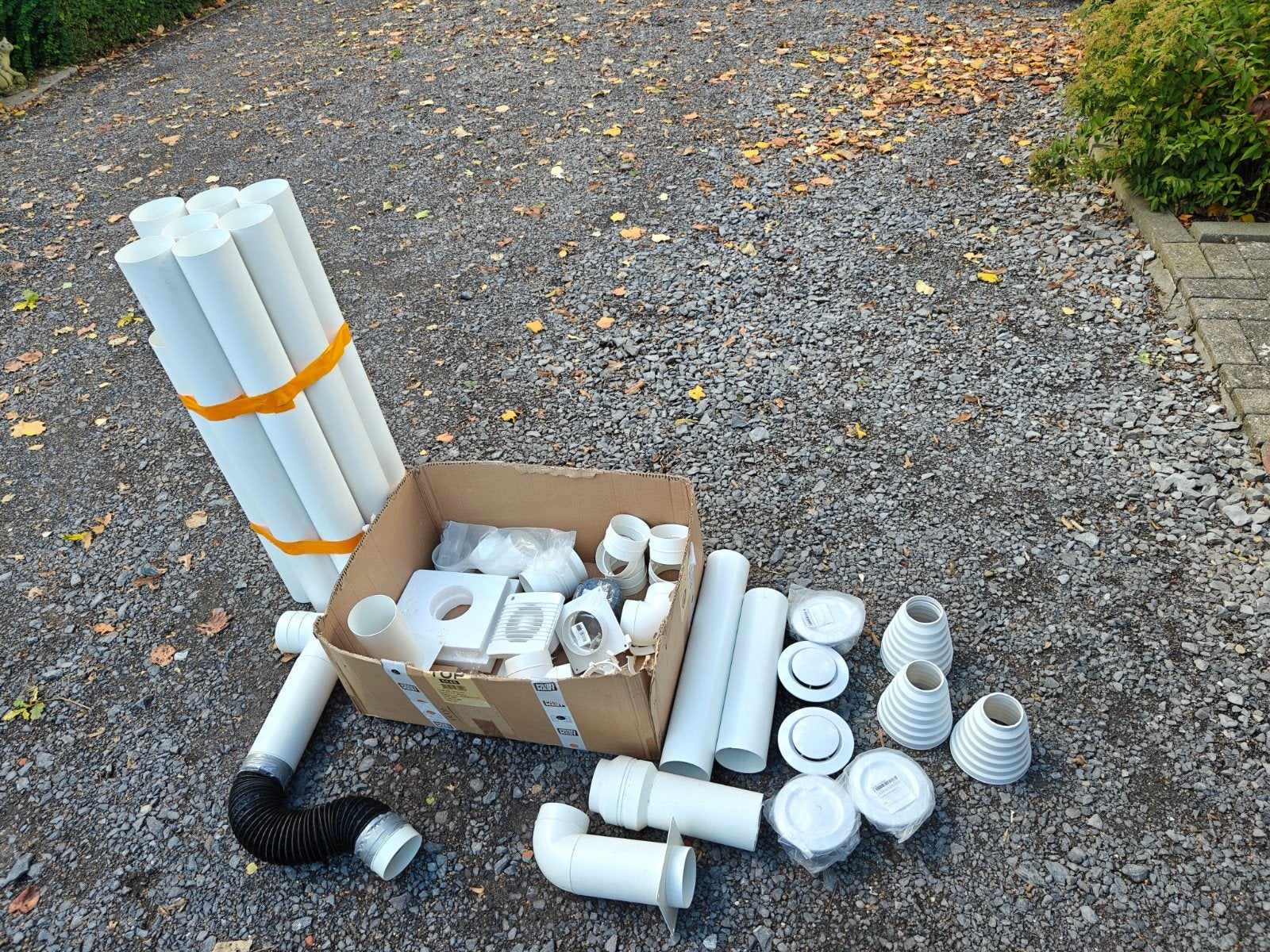 Lot ventilatiemateriaal - PVC-buizen, spirobuizen, Doe-het-zelf en Bouw, Ophalen