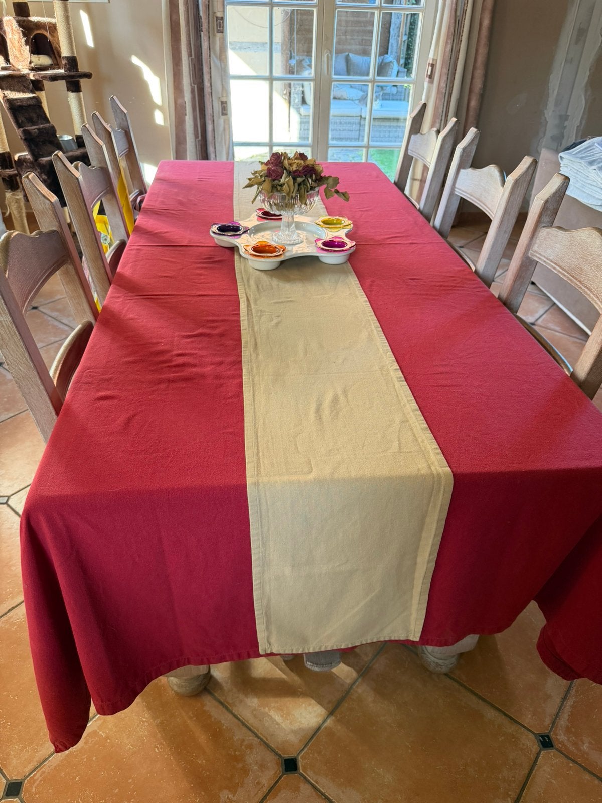 Eetkamerset, Ophalen