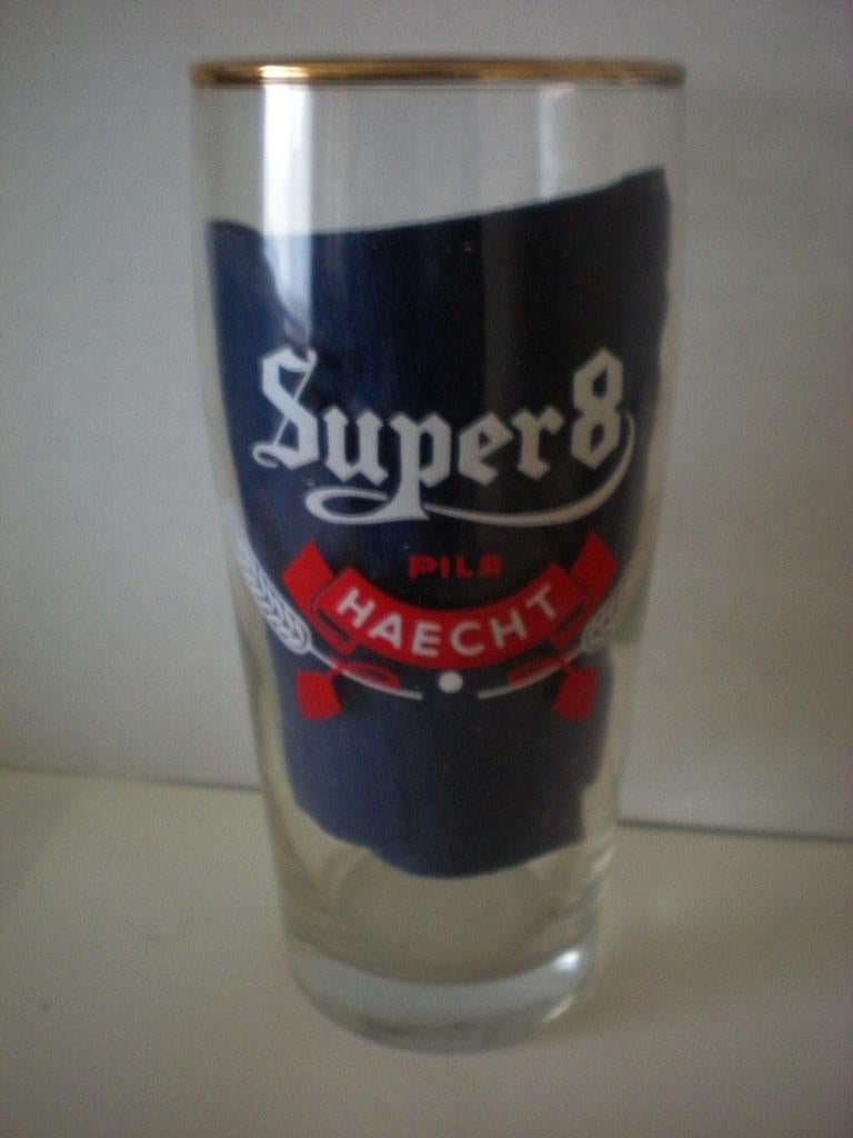 HAECHT Super 8   25 cl glad, Verzamelen, Ophalen of Verzenden, Zo goed als nieuw, Glas of Glazen