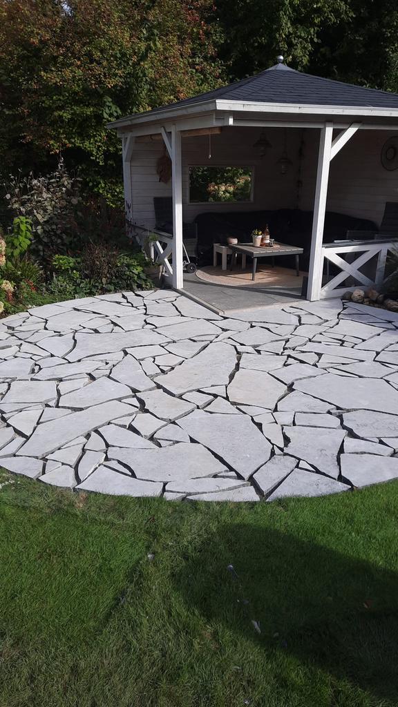 Flagstones Stepstones Belgian Bluestone Dallen opus, Jardin & Terrasse, Gravier, Rochers & Caillasse, Neuf, Gris, Enlèvement ou Envoi