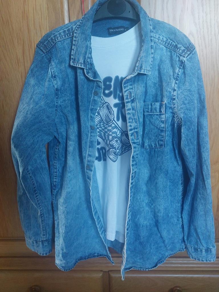 Hemd met t-shirt, Kleding | Heren, Overhemden, Ophalen, Gedragen, Blauw, C&A