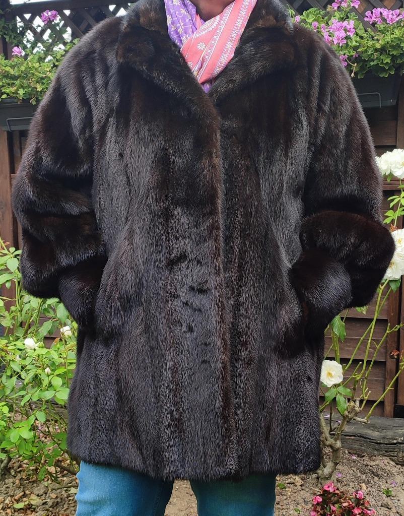 Manteau en vison, Ophalen, Nieuw, Maat 42/44 (L)