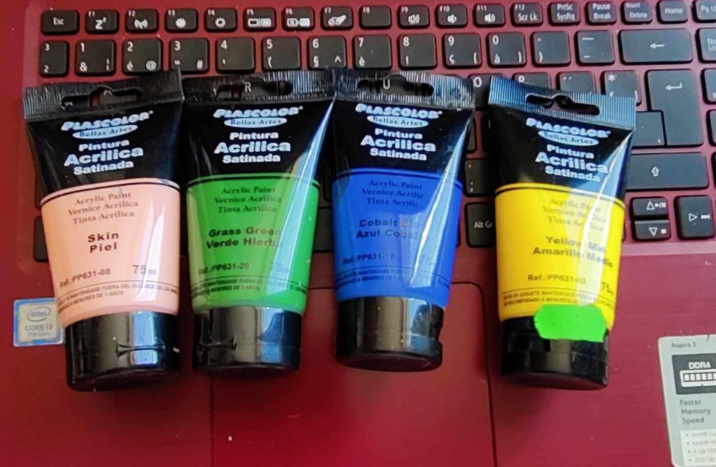 20 tubes de peinture acrylique 75ml, 4 couleurs différentes, Hobby & Loisirs créatifs, Peinture, Enlèvement ou Envoi, Neuf, Peinture acrylique