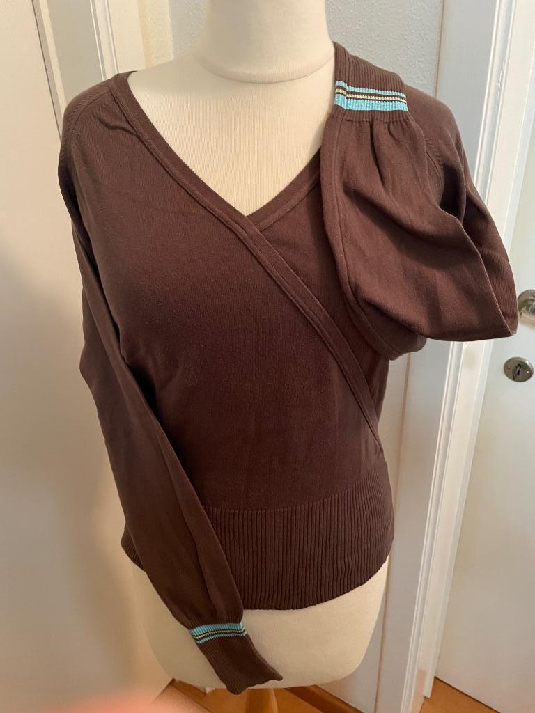 V Pull, trui “Inesis” Decathlon te koop, Bruin, Ophalen of Verzenden, Lange mouw, Maat 36 (S)