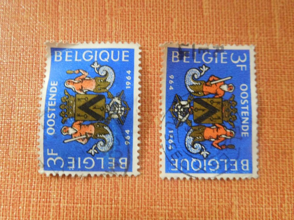 Belgische postzegels Thema: wapenschild, Postzegels en Munten, Ophalen of Verzenden, Gestempeld