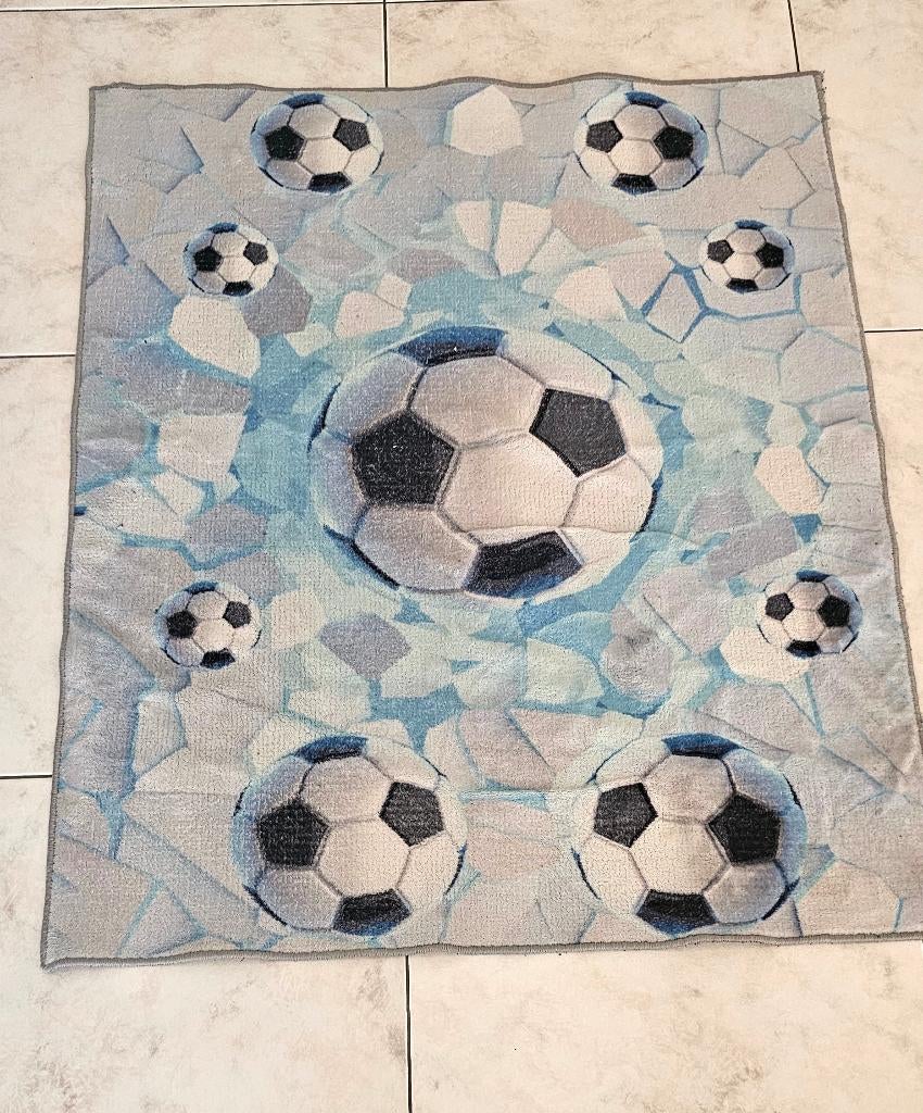 Voetbal tapijt, Comme neuf, Enlèvement, Tapis, Bleu