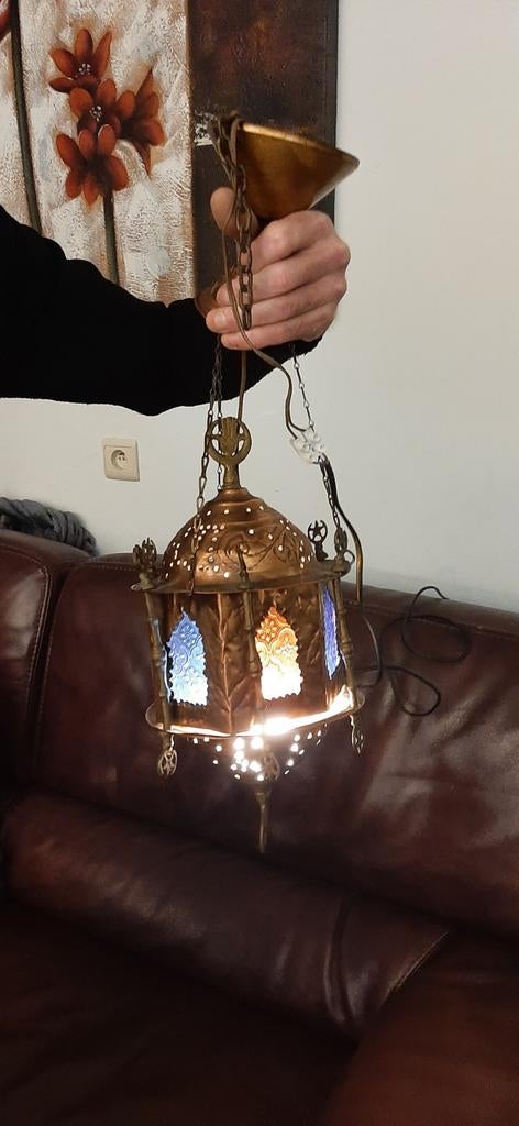 Mooie Oosterse Vintage lamp, Antiek en Kunst, Ophalen of Verzenden