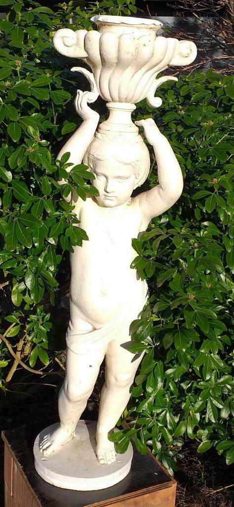 tuinbeeld in gietijzer, Enlèvement, Utilisé, Métal, Homme