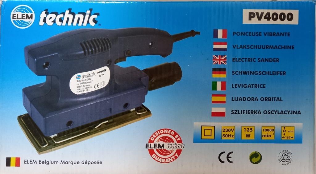 Technic Elem schuurmachine.Made in Belgium, Ophalen of Verzenden, Nieuw