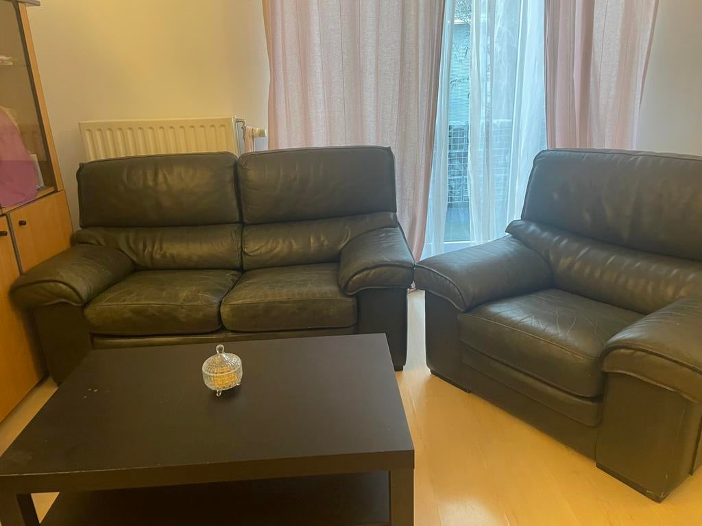 Canape, 2 places & Canape 1 place, Maison & Meubles, Canapés | Salons, Trois personnes, Banc d'angle, Enlèvement, Utilisé
