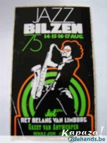 jazz bilzen 1975 Sticker, Enlèvement ou Envoi, Comme neuf