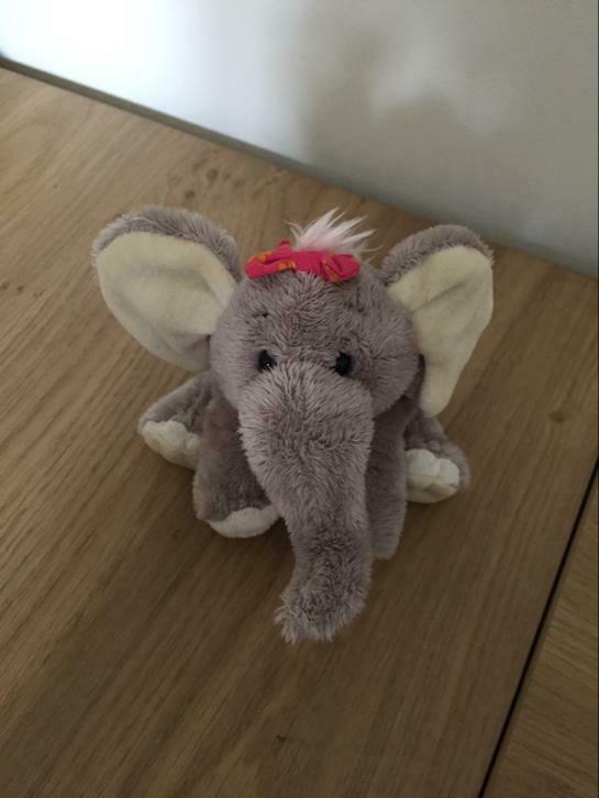 Mini knuffel olifant, Ophalen of Verzenden, Gebruikt