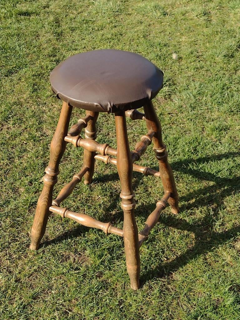 Vintage cafékruk, Huis en Inrichting, Barkrukken, Ophalen, Gebruikt, 60 tot 90 cm, 1 kruk