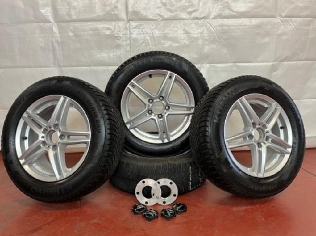 Lichtmetalen Velgen en banden set 16 inch BMW, Auto-onderdelen, Ophalen, 16 inch, Banden en Velgen, Winterbanden