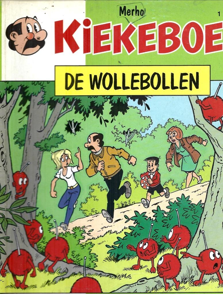 Kiekeboe - De Wollebollen, Boeken, Gelezen, Eén stripboek, Merho, Ophalen of Verzenden