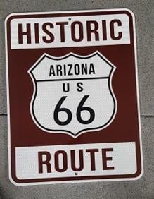 Historic route 66 Arizona usa road sign bord street borden, Ophalen of Verzenden, Gebruikt, Reclamebord