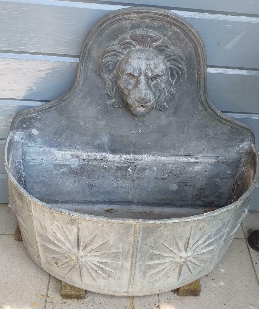 muurfontein in lood, Tuin en Terras, Ophalen of Verzenden, Zo goed als nieuw, Overige materialen, Fontein