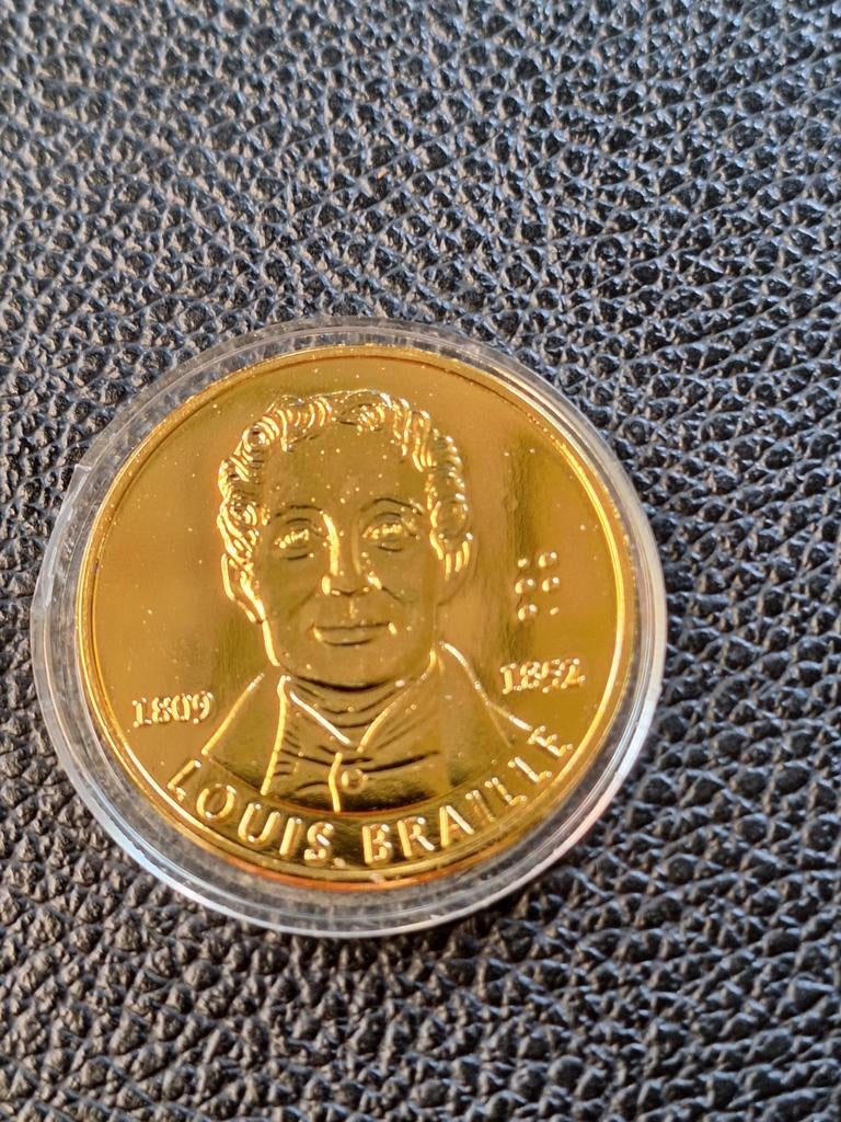 Médaille commémorative Louis Braille 1809-1852 (soins aux av, Enlèvement ou Envoi