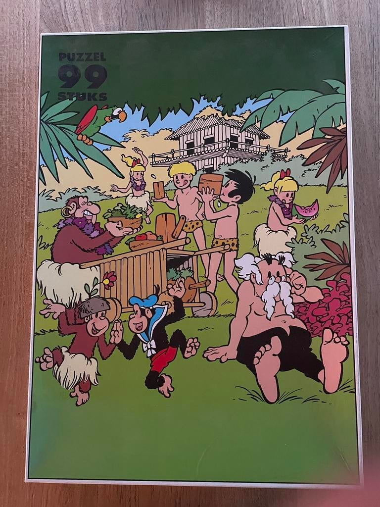 Puzzel Jommeke Luilekkerland 99 stuks, Enlèvement ou Envoi, Plus de 50 pièces, Utilisé