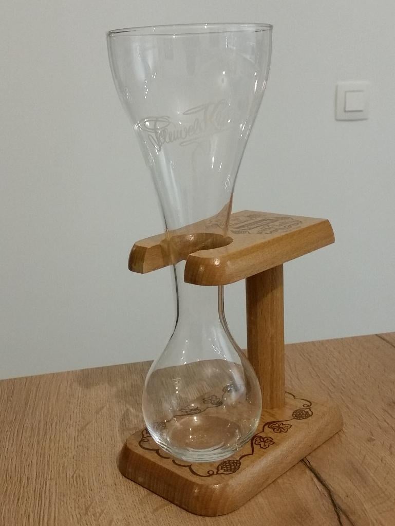 Origineel Pauwel Kwak bierglas met houten houder, Ophalen, Zo goed als nieuw, Bierglas
