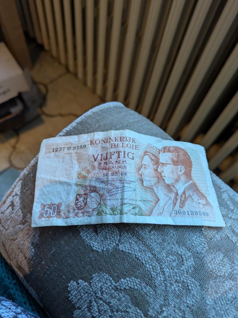 Biljet 50 frank, Postzegels en Munten, Bankbiljetten | België, Ophalen of Verzenden, Los biljet