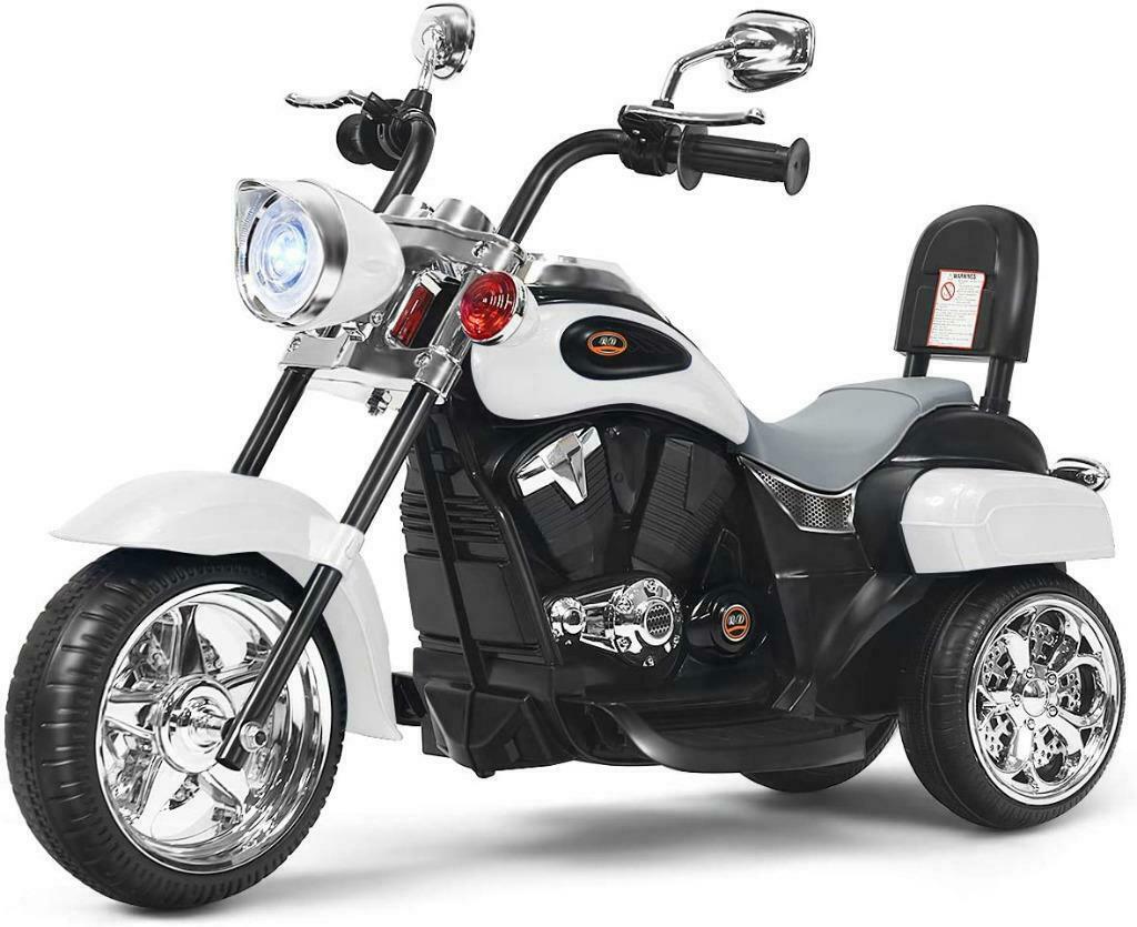 Elektrische Motorfiets Trike Driewieler Vanaf 3 jaar. Wit, Ophalen of Verzenden, Nieuw