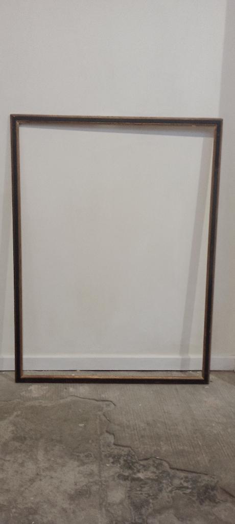 Cadre en bois vide vintage finition dorée,85x102-80x107,c5, Enlèvement, Utilisé, Bois